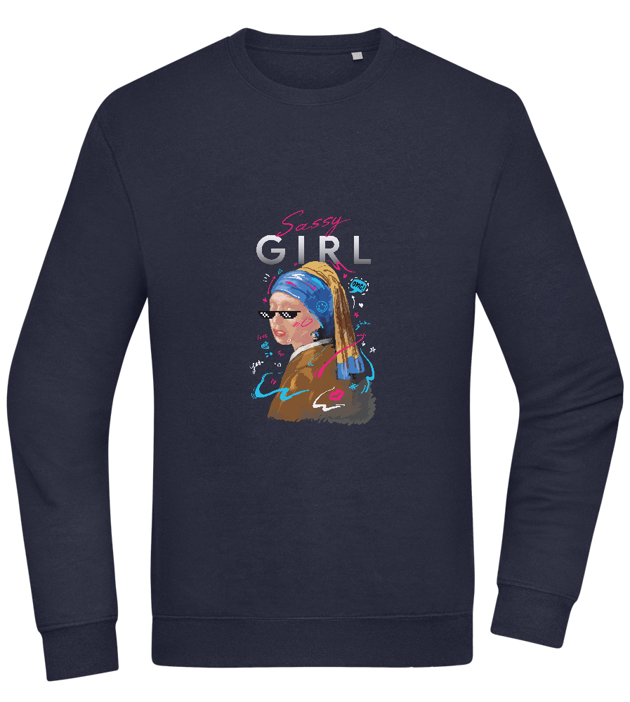 The Sassy Girl Design - Comfort Essential Unisex Sweater_FRENCH NAVY_front