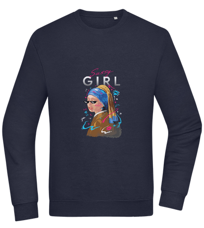 The Sassy Girl Design - Comfort Essential Unisex Sweater_FRENCH NAVY_front