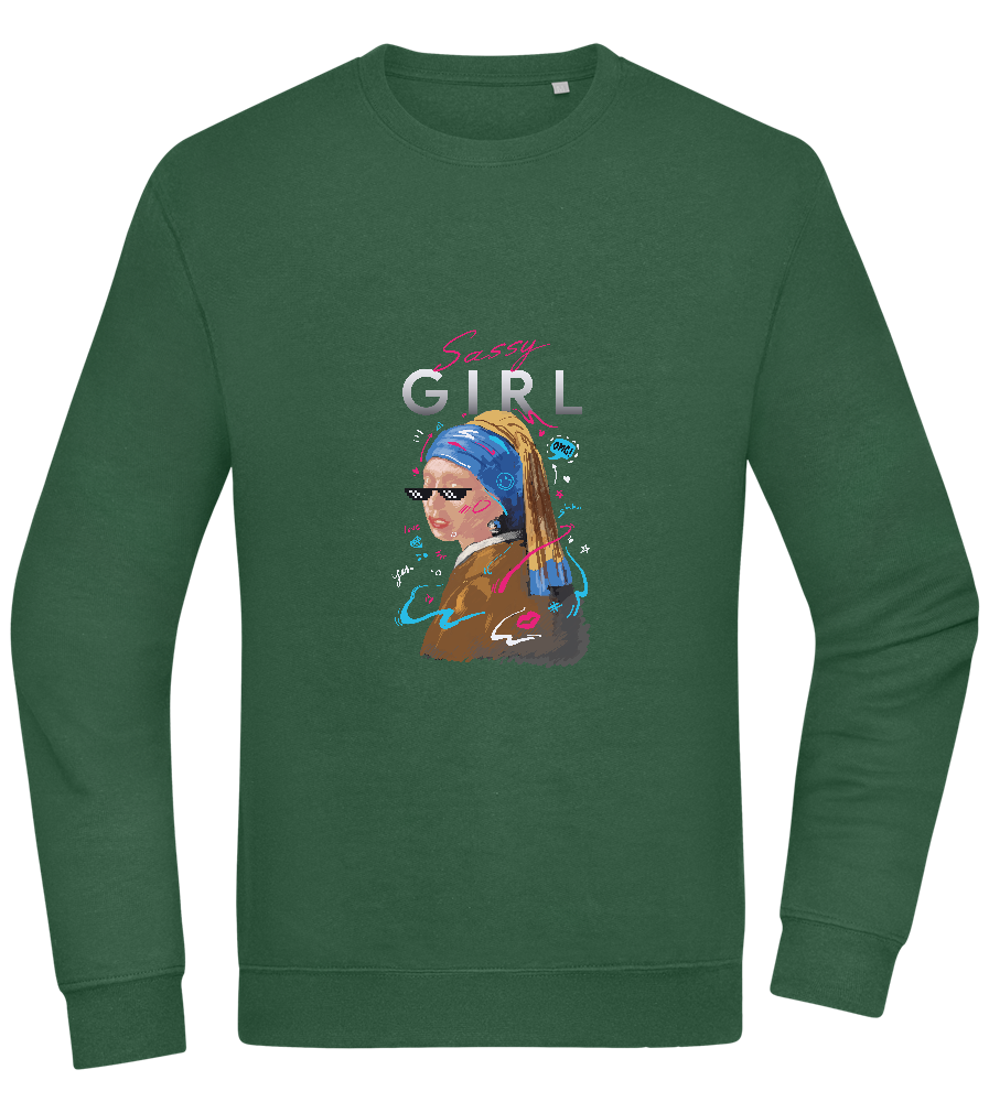 The Sassy Girl Design - Comfort Essential Unisex Sweater_GREEN BOTTLE_front