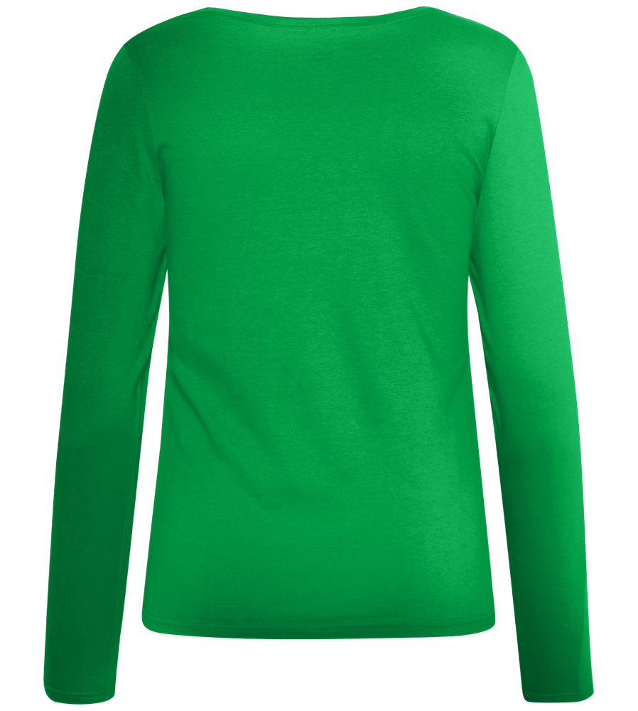 No Me Hables Design - Comfort women's long sleeve t-shirt_MEADOW GREEN_back