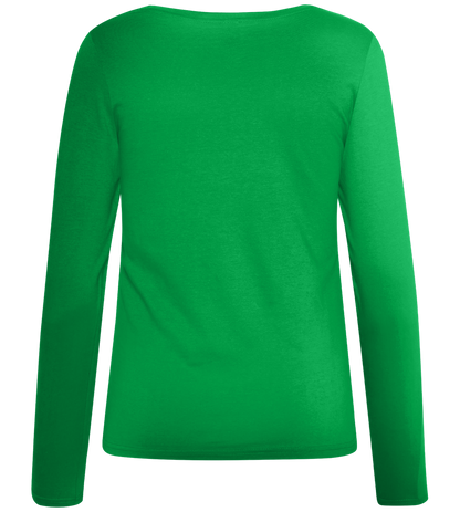 No Me Hables Design - Comfort women's long sleeve t-shirt_MEADOW GREEN_back