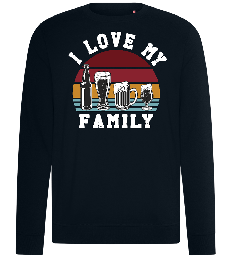 I Love My Family Design - Comfort unisex sweater_BLACK_front