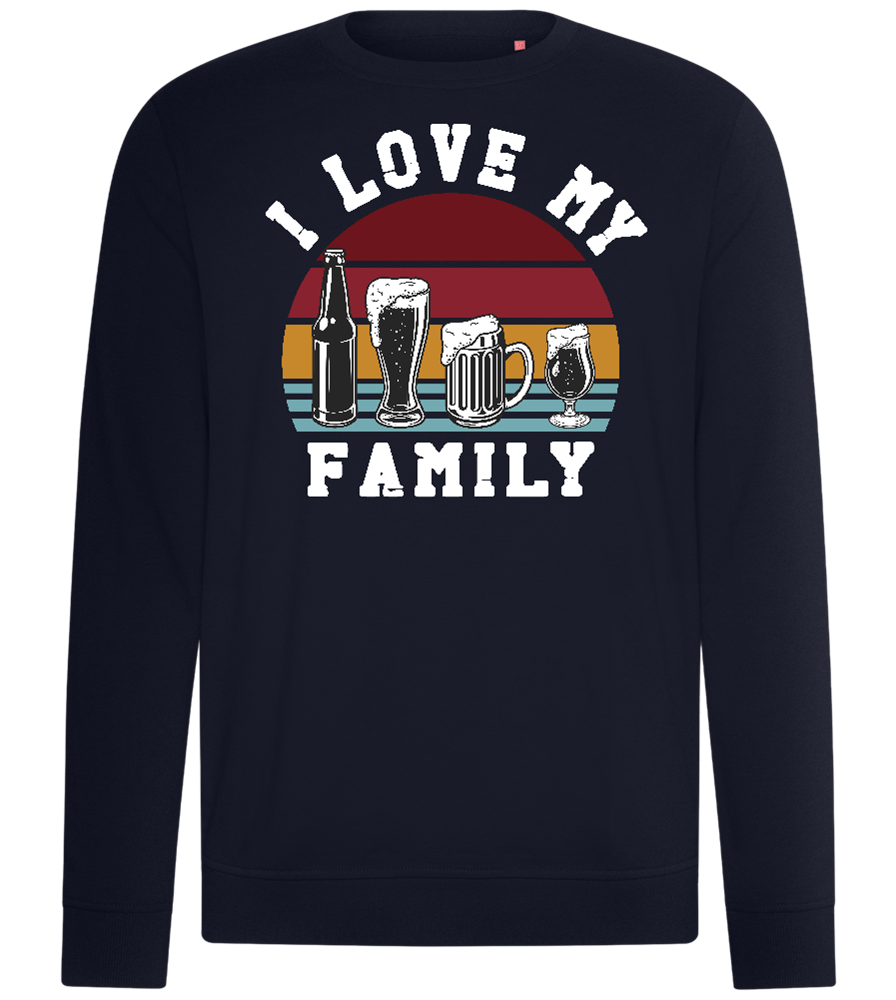 I Love My Family Design - Comfort unisex sweater_FRENCH NAVY_front