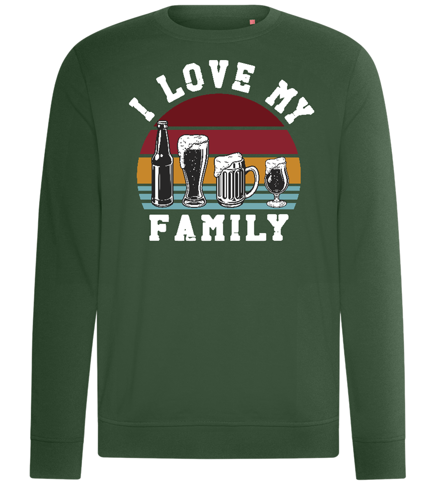 I Love My Family Design - Comfort unisex sweater_GREEN BOTTLE_front