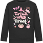 Pink Trick or Treat Design - Comfort Kids Sweater_BLACK_front