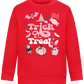 Pink Trick or Treat Design - Comfort Kids Sweater_BRIGHT RED_front