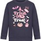 Pink Trick or Treat Design - Comfort Kids Sweater_FRENCH NAVY_front