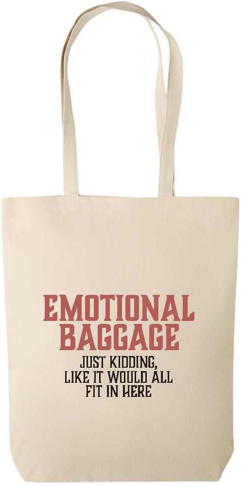 Emotional Baggage Design - Premium canvas cotton tote bag_BEIGE_front