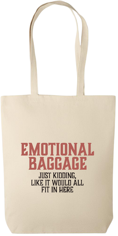 Emotional Baggage Design - Premium canvas cotton tote bag_BEIGE_front