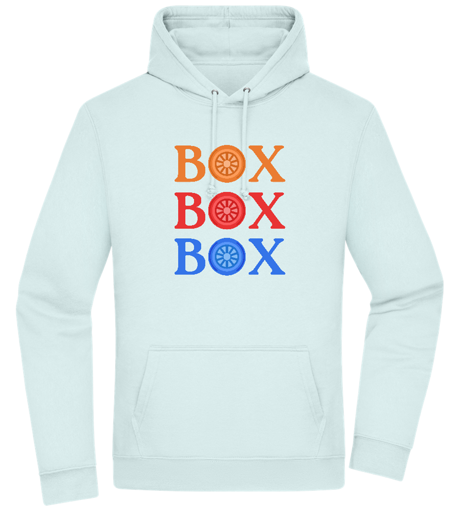 Box Box Box Design - Premium Essential Unisex Hoodie_ARCTIC BLUE_front