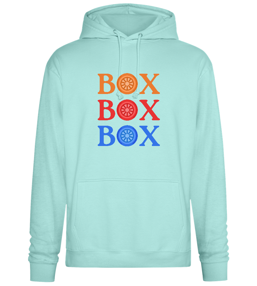 Box Box Box Design - Premium Essential Unisex Hoodie_ARCTIC BLUE_front