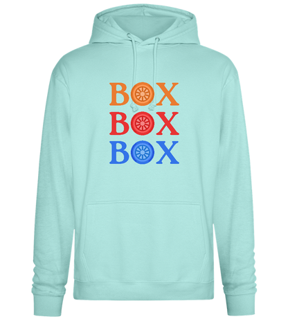 Box Box Box Design - Premium Essential Unisex Hoodie_ARCTIC BLUE_front