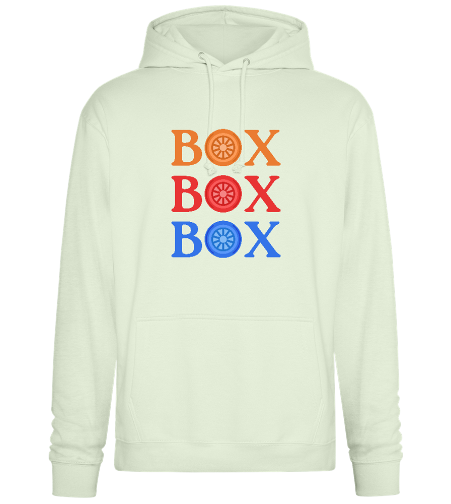 Box Box Box Design - Premium Essential Unisex Hoodie_CREAMY GREEN_front