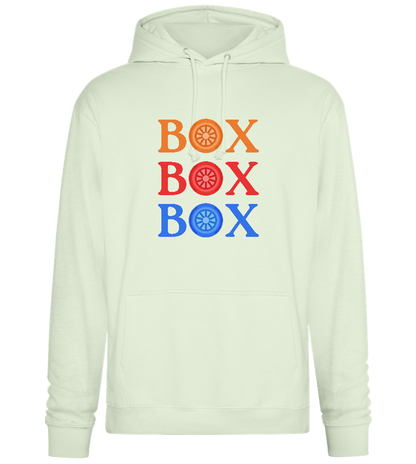 Box Box Box Design - Premium Essential Unisex Hoodie_CREAMY GREEN_front