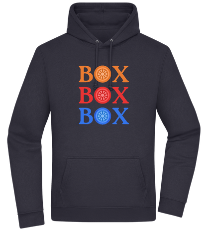 Box Box Box Design - Premium Essential Unisex Hoodie_FRENCH NAVY_front