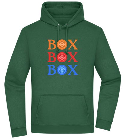 Box Box Box Design - Premium Essential Unisex Hoodie_GREEN BOTTLE_front