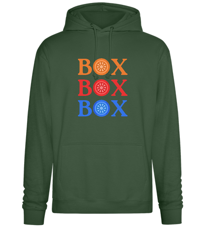 Box Box Box Design - Premium Essential Unisex Hoodie_GREEN BOTTLE_front