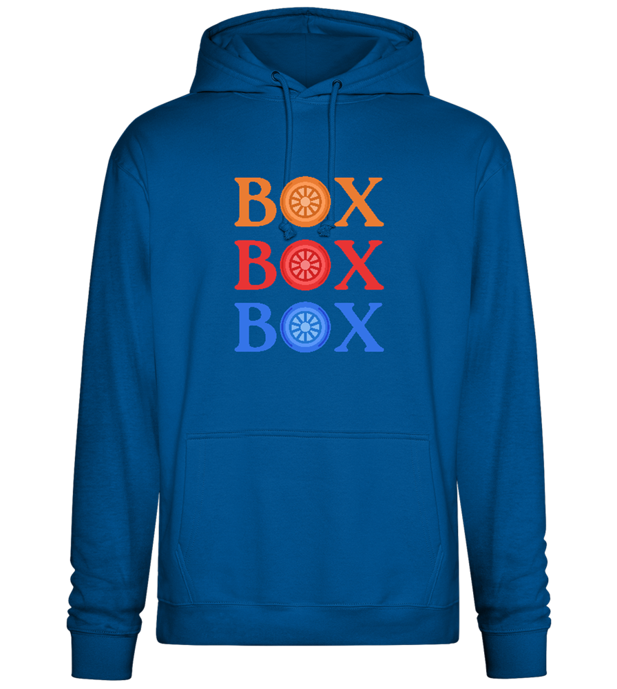 Box Box Box Design - Premium Essential Unisex Hoodie_ROYAL_front