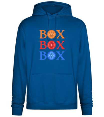 Box Box Box Design - Premium Essential Unisex Hoodie_ROYAL_front