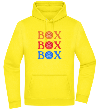 Box Box Box Design - Premium Essential Unisex Hoodie_YELLOW_front