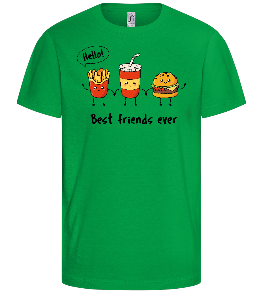 Best Friends Ever Design - Basic kids t-shirt_MEADOW GREEN_front