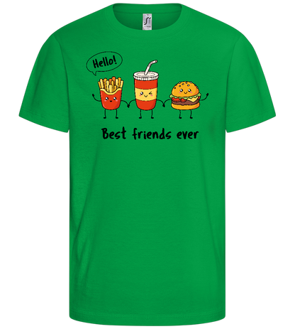 Best Friends Ever Design - Basic kids t-shirt_MEADOW GREEN_front