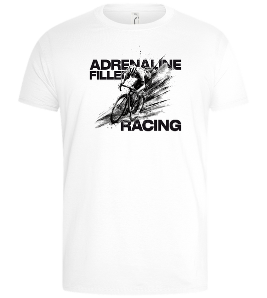 Adrenaline Filled Racing Design - Basic men's t-shirt_WHITE_front