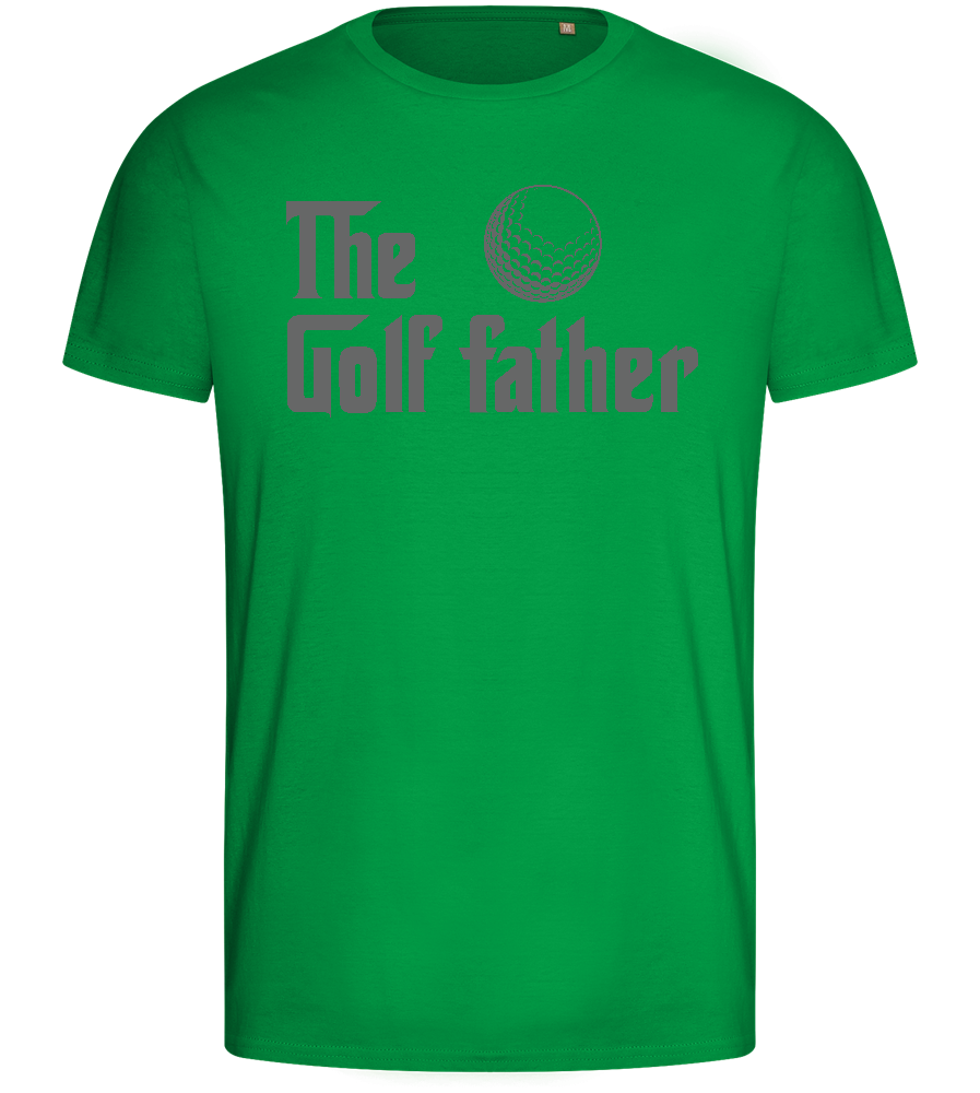 The Golf Father Design - Basic men's fitted t-shirt_MEADOW GREEN_front