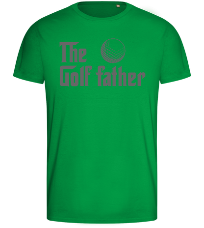 The Golf Father Design - Basic men's fitted t-shirt_MEADOW GREEN_front