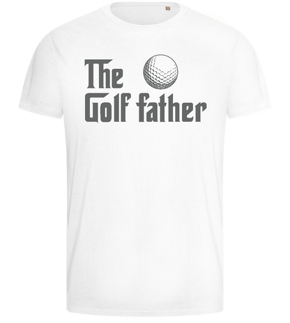 The Golf Father Design - Basic men's fitted t-shirt_WHITE_front