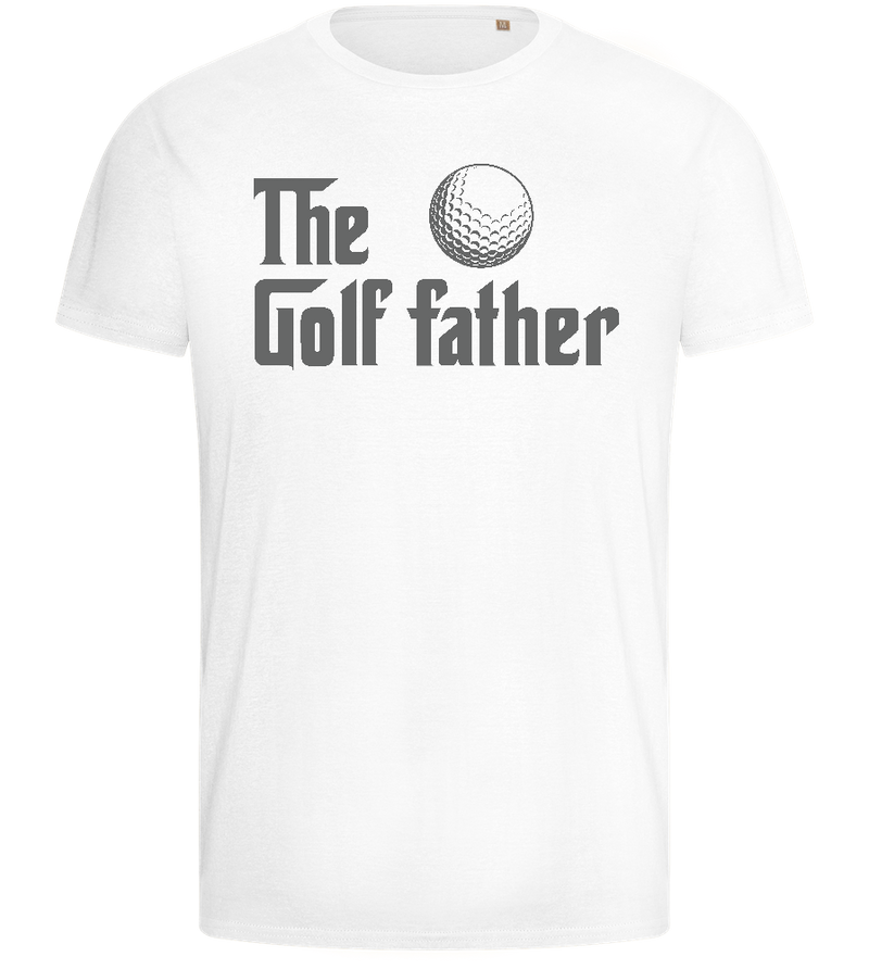 The Golf Father Design - Basic men's fitted t-shirt_WHITE_front