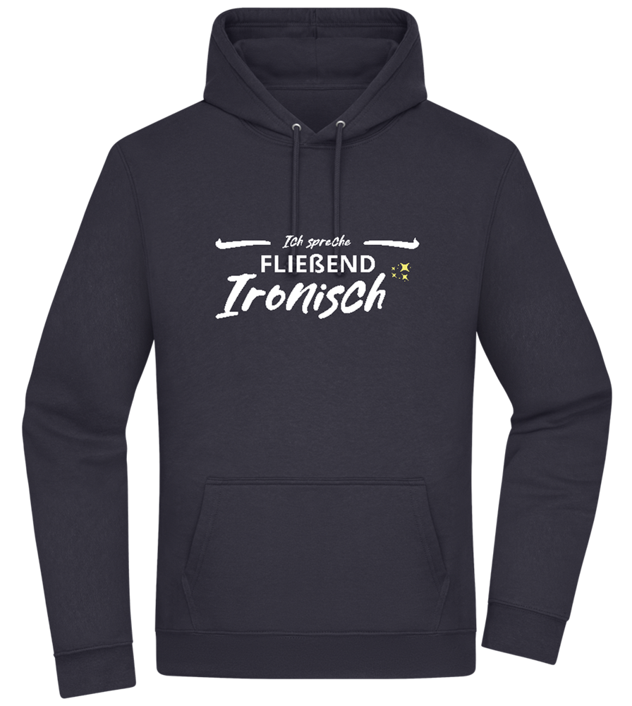 Fluently Ironic Design - Premium Essential Unisex Hoodie_FRENCH NAVY_front