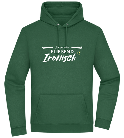 Fluently Ironic Design - Premium Essential Unisex Hoodie_GREEN BOTTLE_front