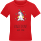 Unicorns Are Real Design - Comfort kids fitted t-shirt_RED_front