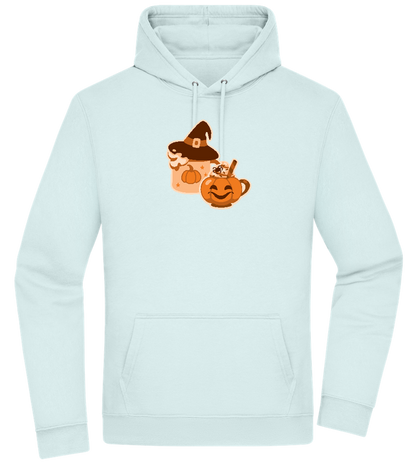 Spooky Pumpkin Spice Design - Premium Essential Unisex Hoodie_ARCTIC BLUE_front