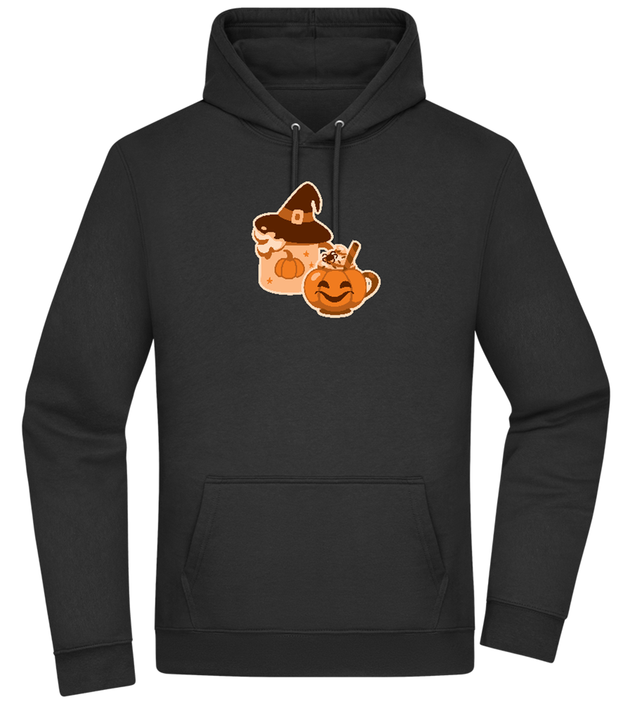 Spooky Pumpkin Spice Design - Premium Essential Unisex Hoodie_BLACK_front