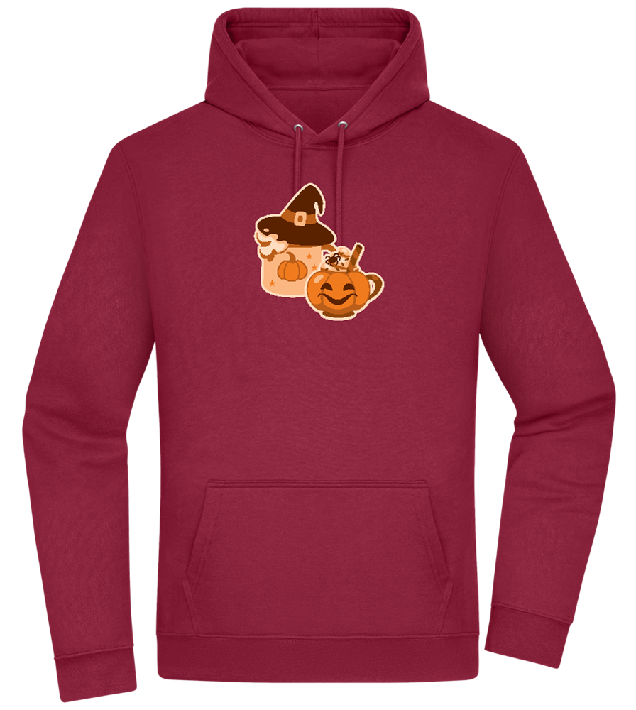 Spooky Pumpkin Spice Design - Premium Essential Unisex Hoodie_BORDEAUX_front