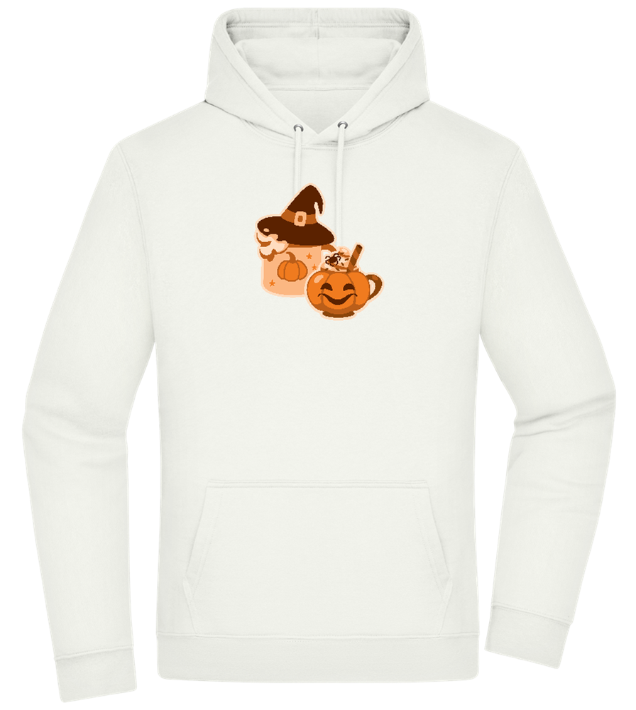 Spooky Pumpkin Spice Design - Premium Essential Unisex Hoodie_CREAMY GREEN_front