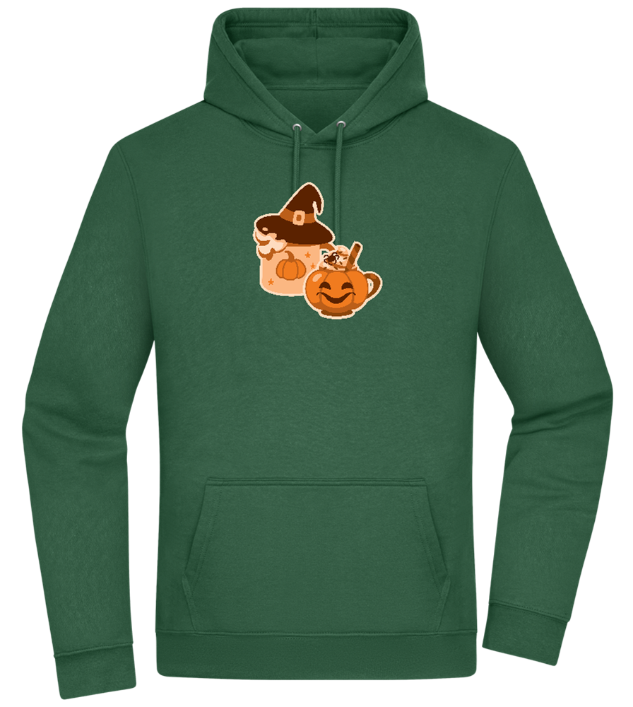 Spooky Pumpkin Spice Design - Premium Essential Unisex Hoodie_GREEN BOTTLE_front