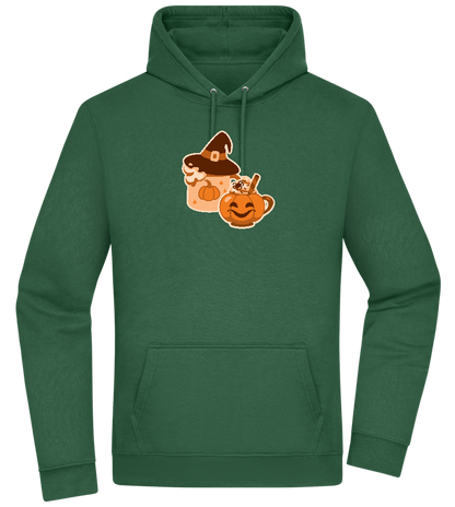 Spooky Pumpkin Spice Design - Premium Essential Unisex Hoodie_GREEN BOTTLE_front