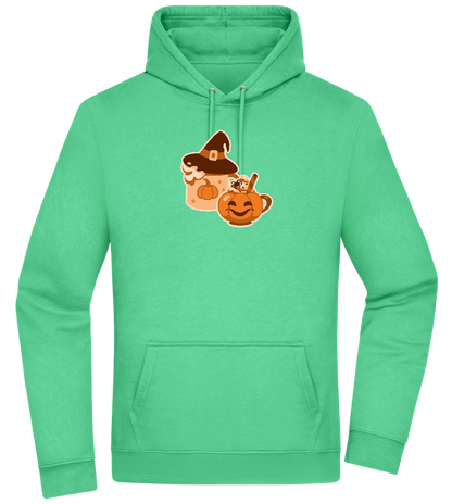 Spooky Pumpkin Spice Design - Premium Essential Unisex Hoodie_SPRING GREEN_front