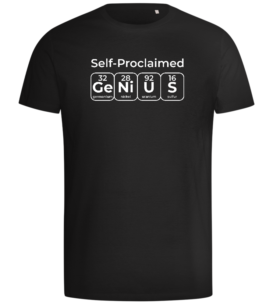 Periodic Table Genius Design - Comfort men's t-shirt_DEEP BLACK_front