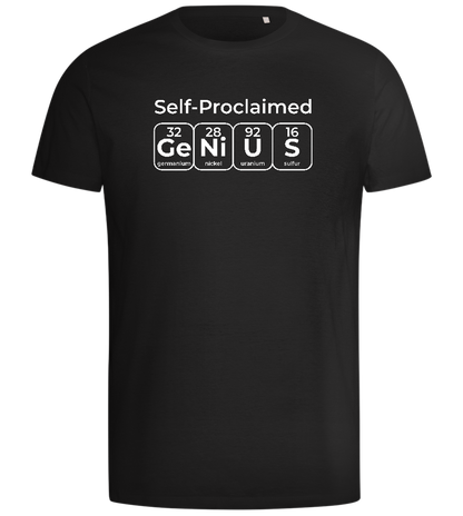 Periodic Table Genius Design - Comfort men's t-shirt_DEEP BLACK_front