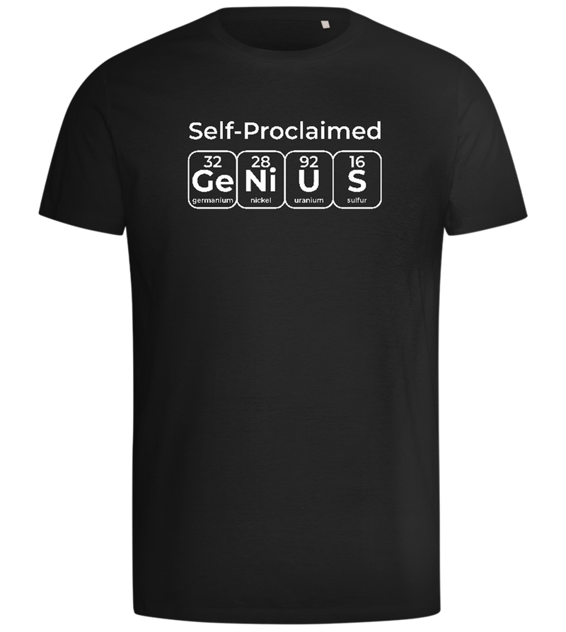 Periodic Table Genius Design - Comfort men's t-shirt_DEEP BLACK_front