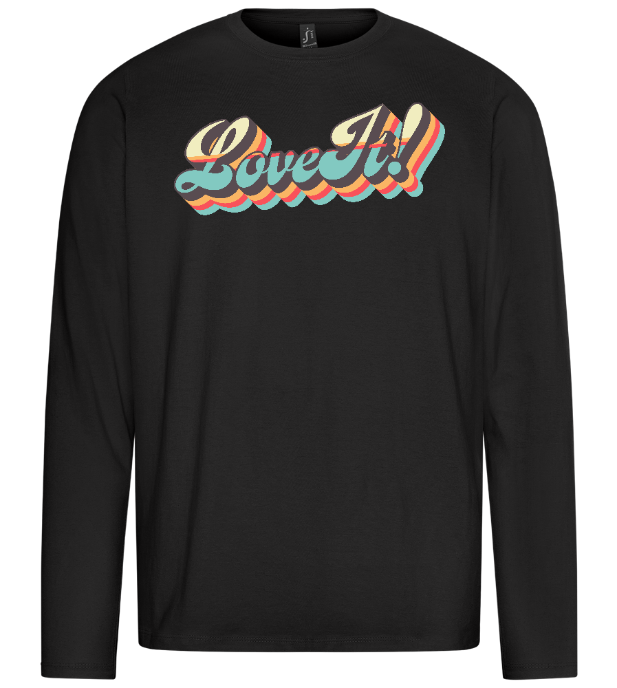 Love It Design - Premium men's long sleeve t-shirt_DEEP BLACK_front