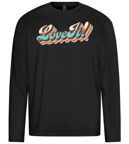 Love It Design - Premium men's long sleeve t-shirt_DEEP BLACK_front