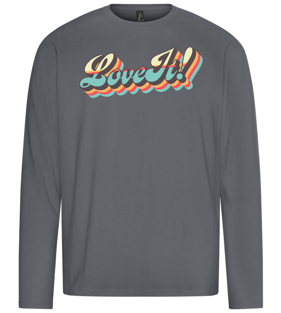 Love It Design - Premium men's long sleeve t-shirt_MOUSE GREY_front