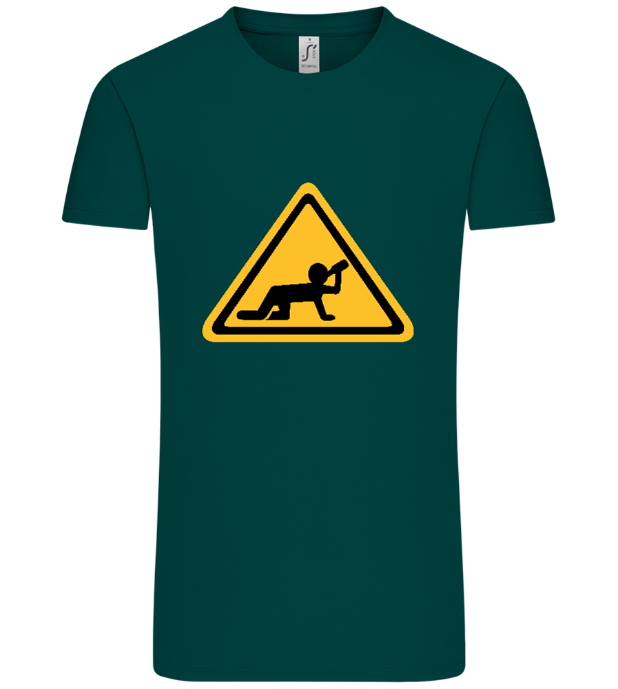 Drunk Warning Sign Design - Comfort Unisex T-Shirt_GREEN EMPIRE_front
