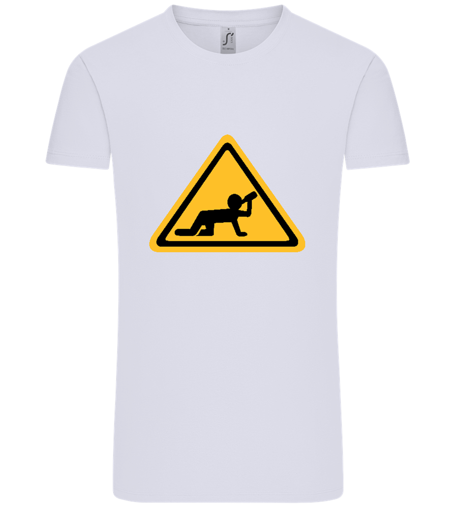Drunk Warning Sign Design - Comfort Unisex T-Shirt_LILAK_front