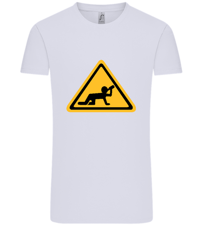 Drunk Warning Sign Design - Comfort Unisex T-Shirt_LILAK_front